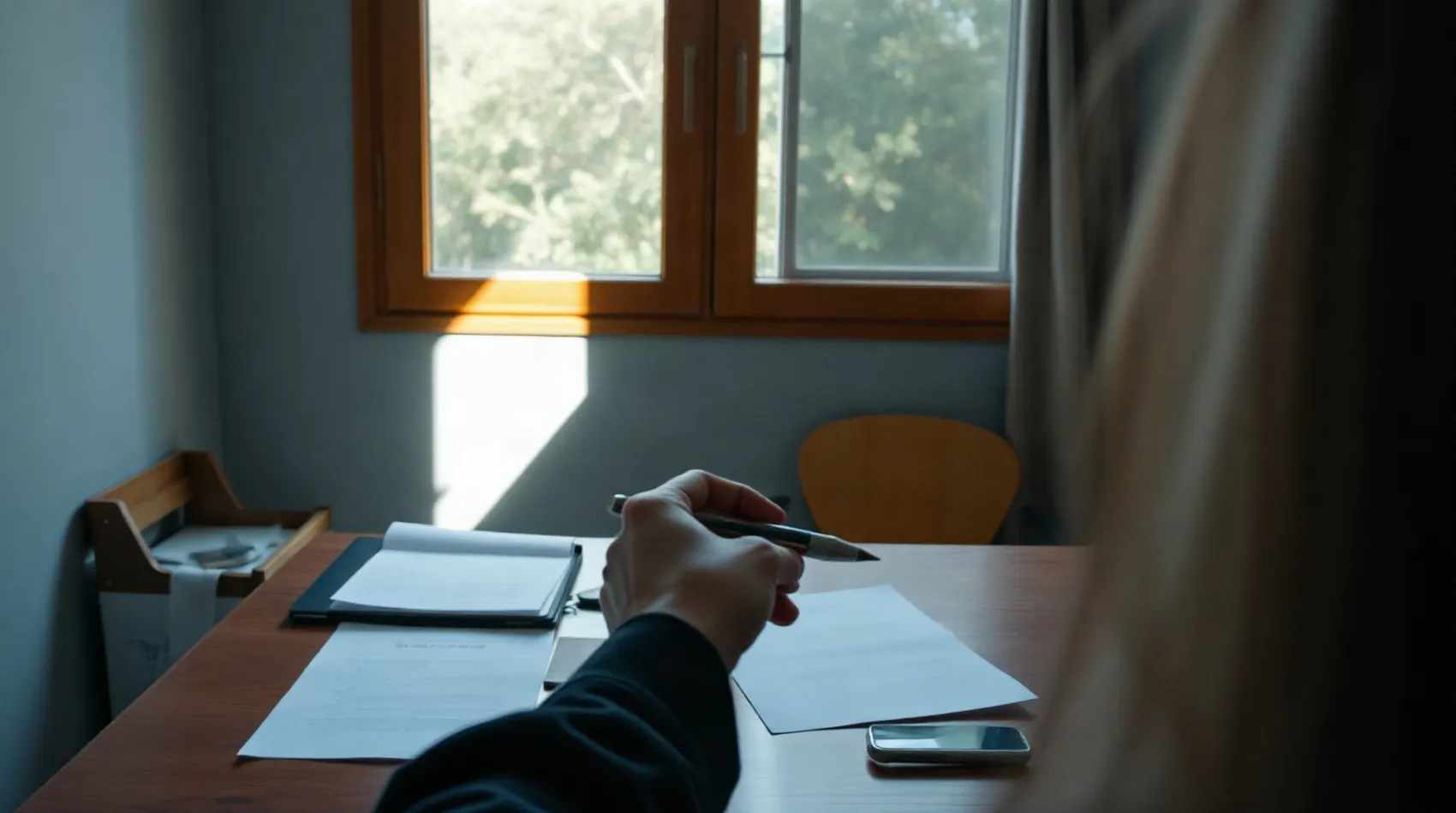 Contrat d'assurance habitation posé sur un bureau