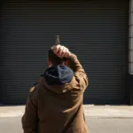 Propriétaire tenant les clés d'un garage