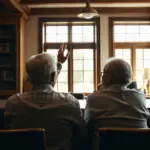 Notaire présentant un contrat de viager à un couple de seniors